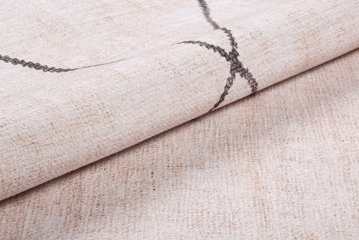 Conceptum Alfombra Beige AL 194 de Poliéster, 150 x 230 cm, Suave y Lavable a Máquina